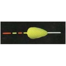 Поплавок желтый EVA с длинной пластиковой антенной, диаметр 10x15мм